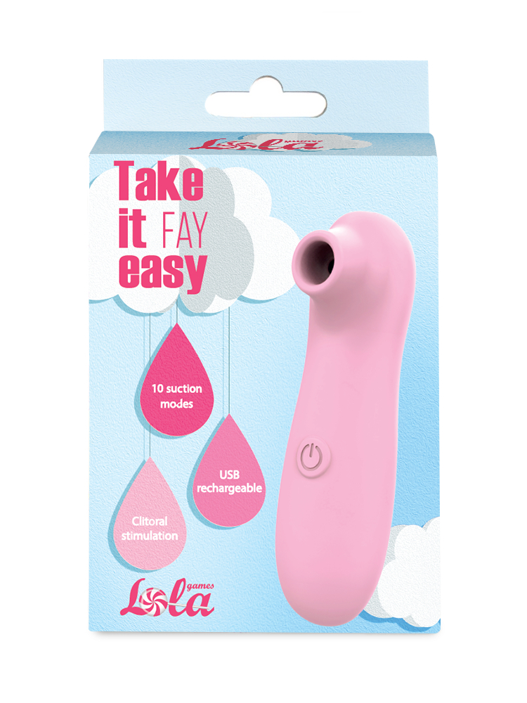 Перезаряжаемый вакуумно-волновой стимулятор Take it Easy Fay Pink 9023-02lola
