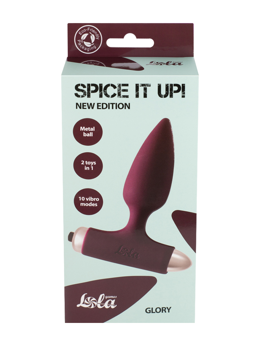 Анальная пробка с вибрацией Spice it up New Edition Glory Wine red 8015-03lola
