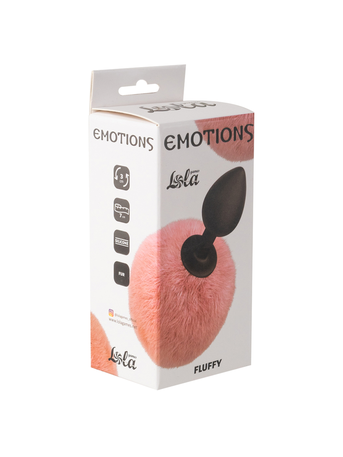 Анальная Пробка с Хвостом Emotions Fluffy Pink 4017-02lola