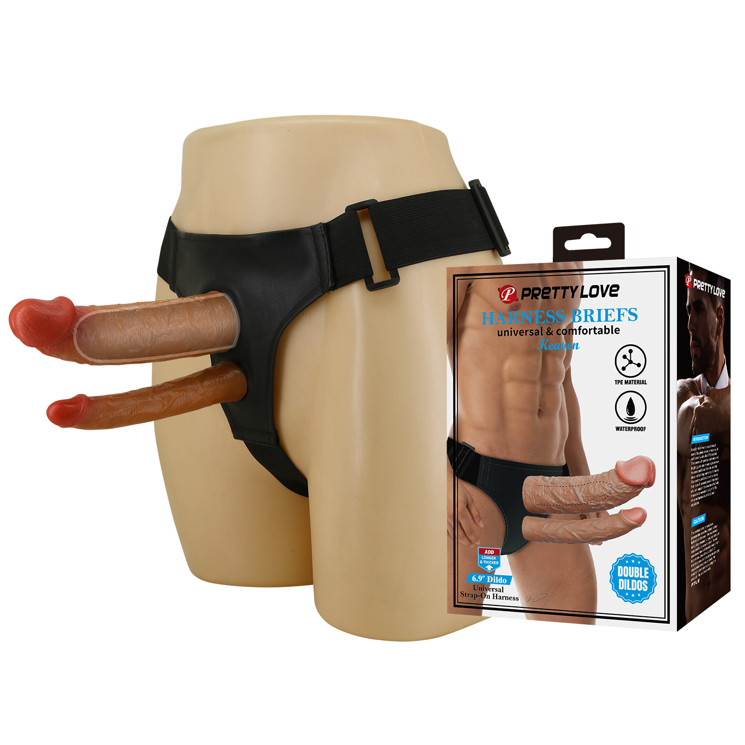 Фаллопротез для Двойного Проникновения Pretty Love BW-022106