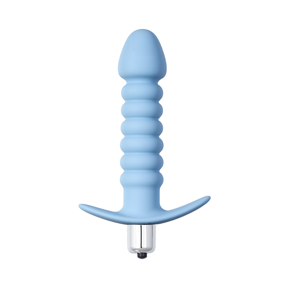 Анальная пробка с вибрацией Twisted Anal Plug Blue (Батарейки ААА) 5007-02lola