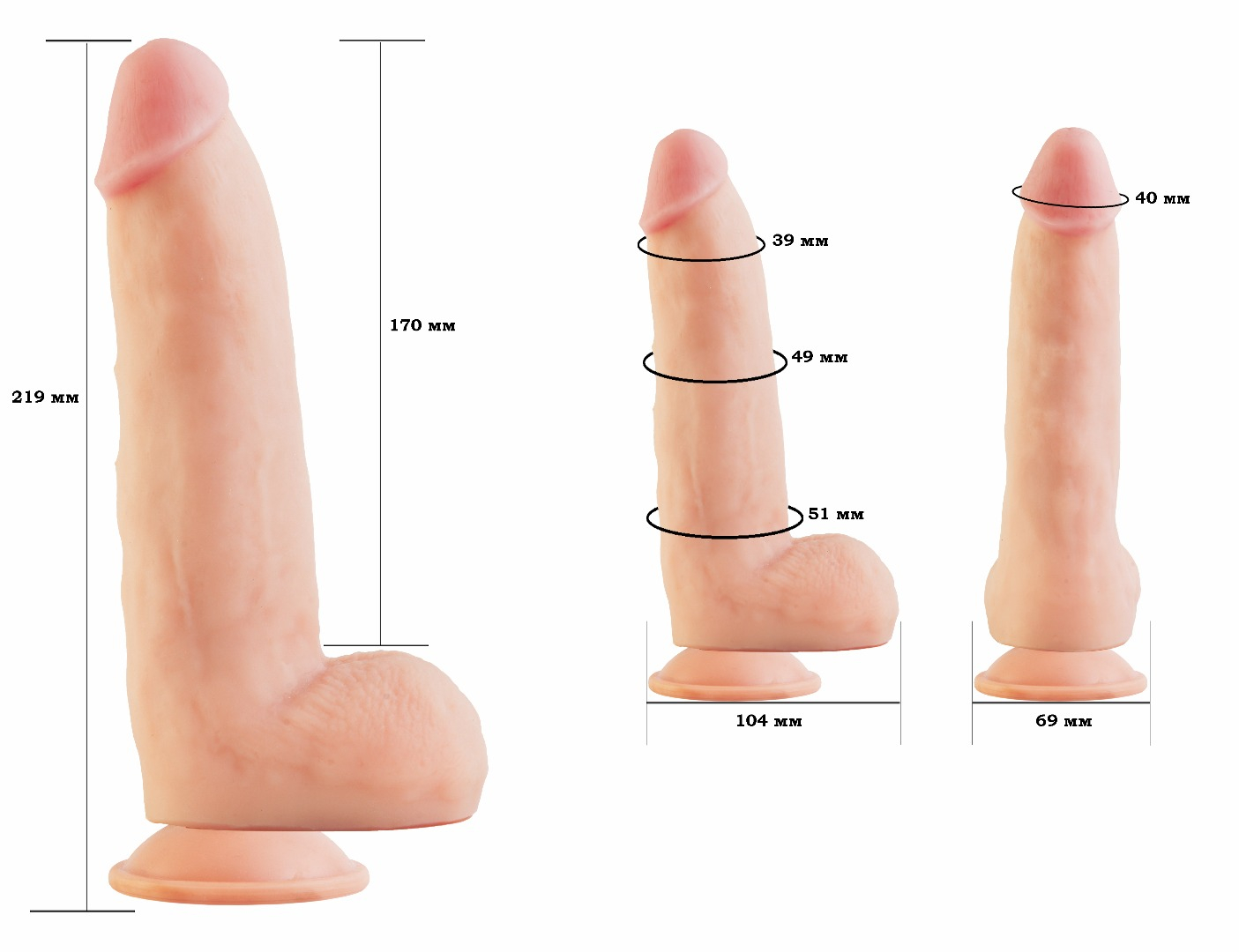 Фаллоимитатор неоскин на присоске "F" LINE 583603ru