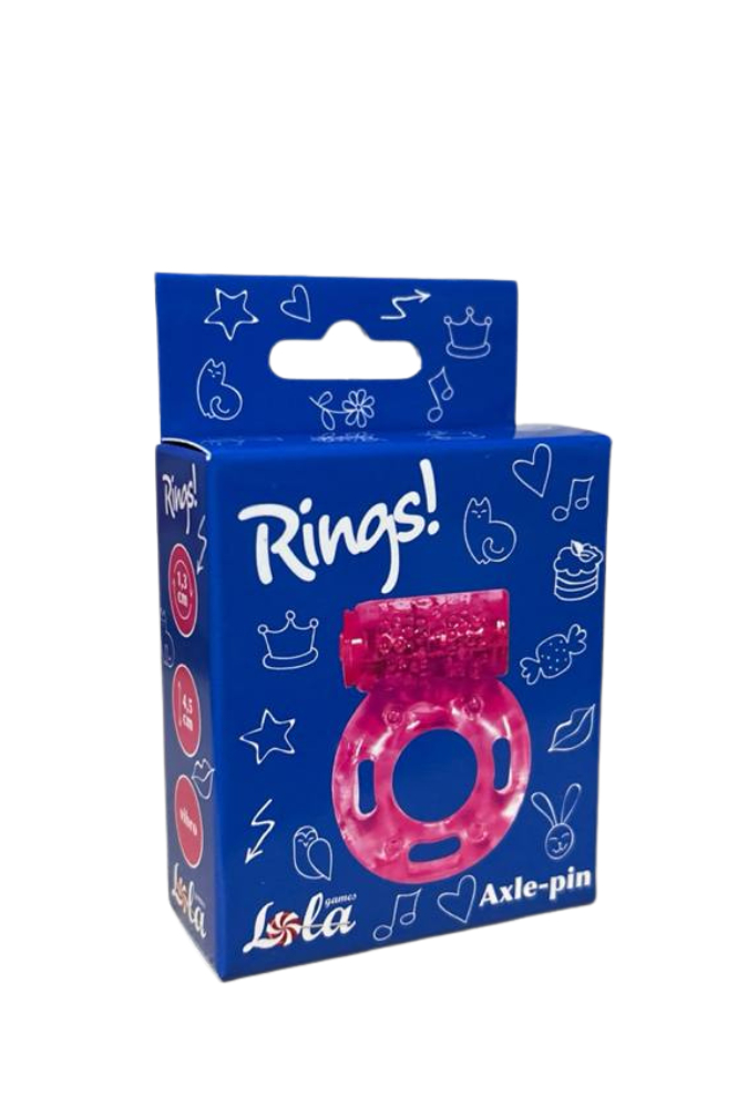 Эрекционное кольцо с вибрацией Rings Axle-pin pink 0114-83Lola
