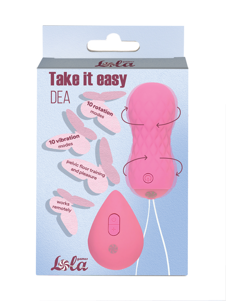 Вращающиеся виброшарики на пульте Take it Easy Dea Pink 9021-04lola
