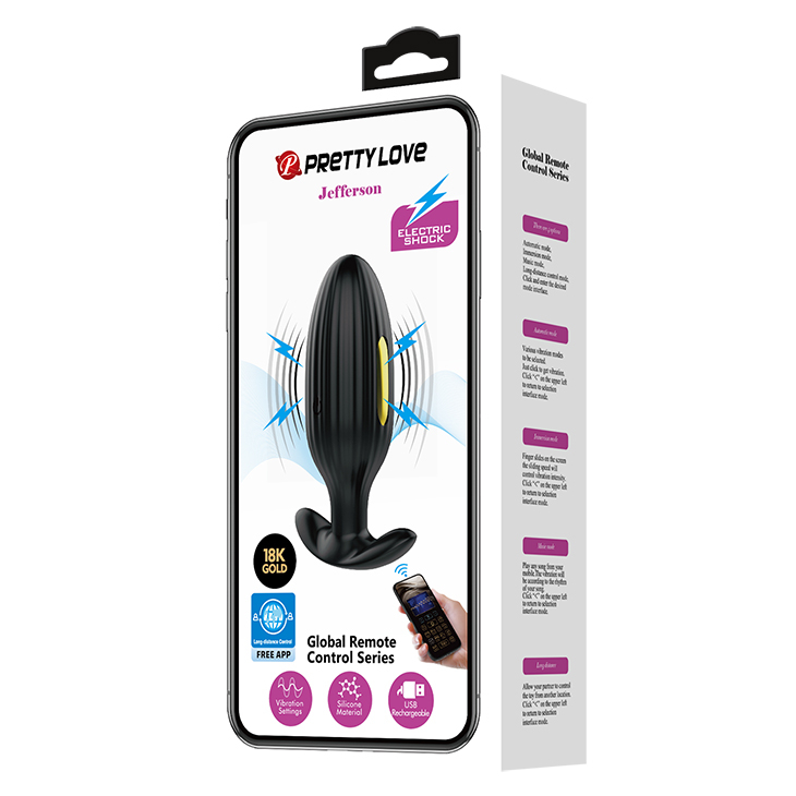 Анальная пробка с  электростимуляцией Pretty Love BI-040083HP