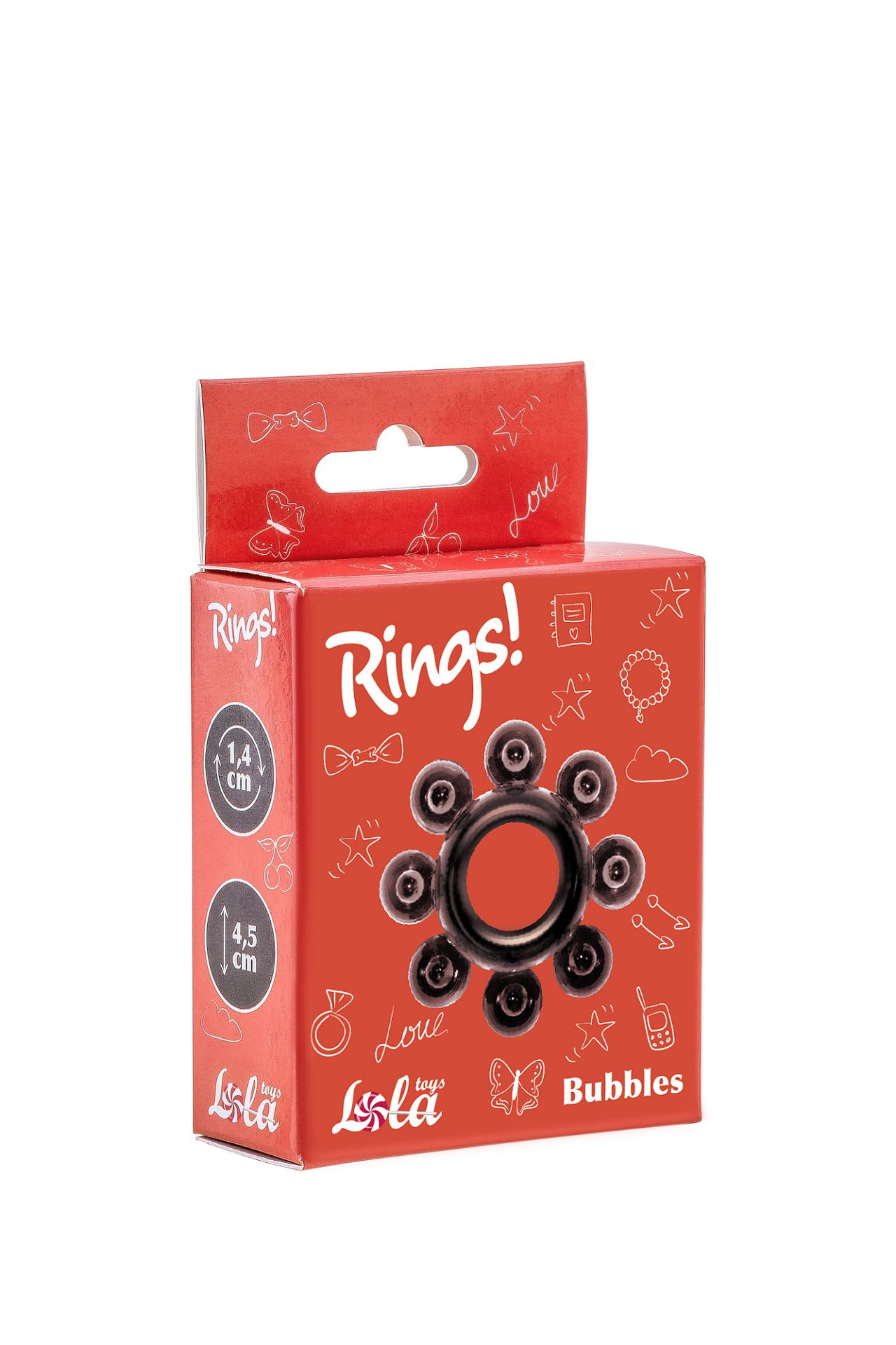 Эрекционное кольцо Rings Bubbles black 0112-31Lola