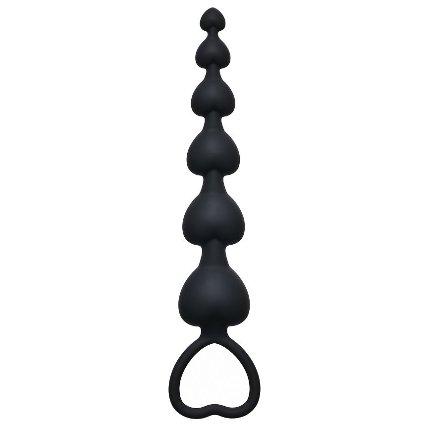 Анальная цепочка Hearts Beads Black 4101-03Lola