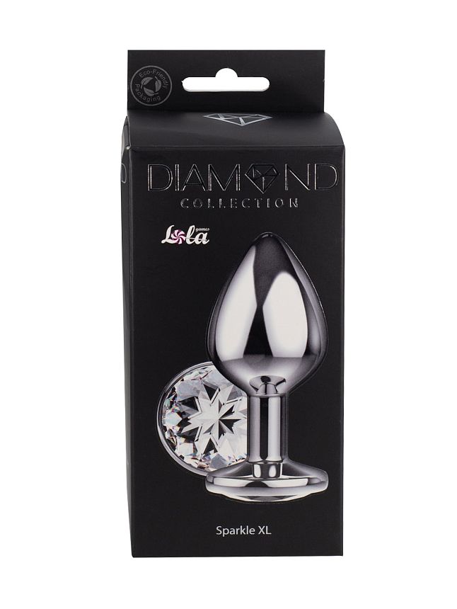 Большая анальная пробка Diamond Clear Sparkle XL 4028-02lola