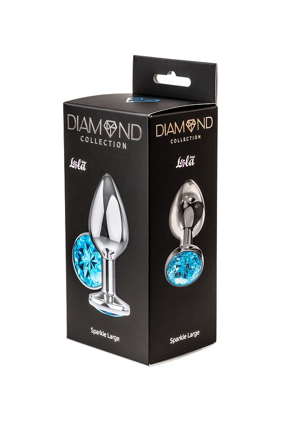 Анальная пробка Diamond Light blue Sparkle Large 4010-04Lola