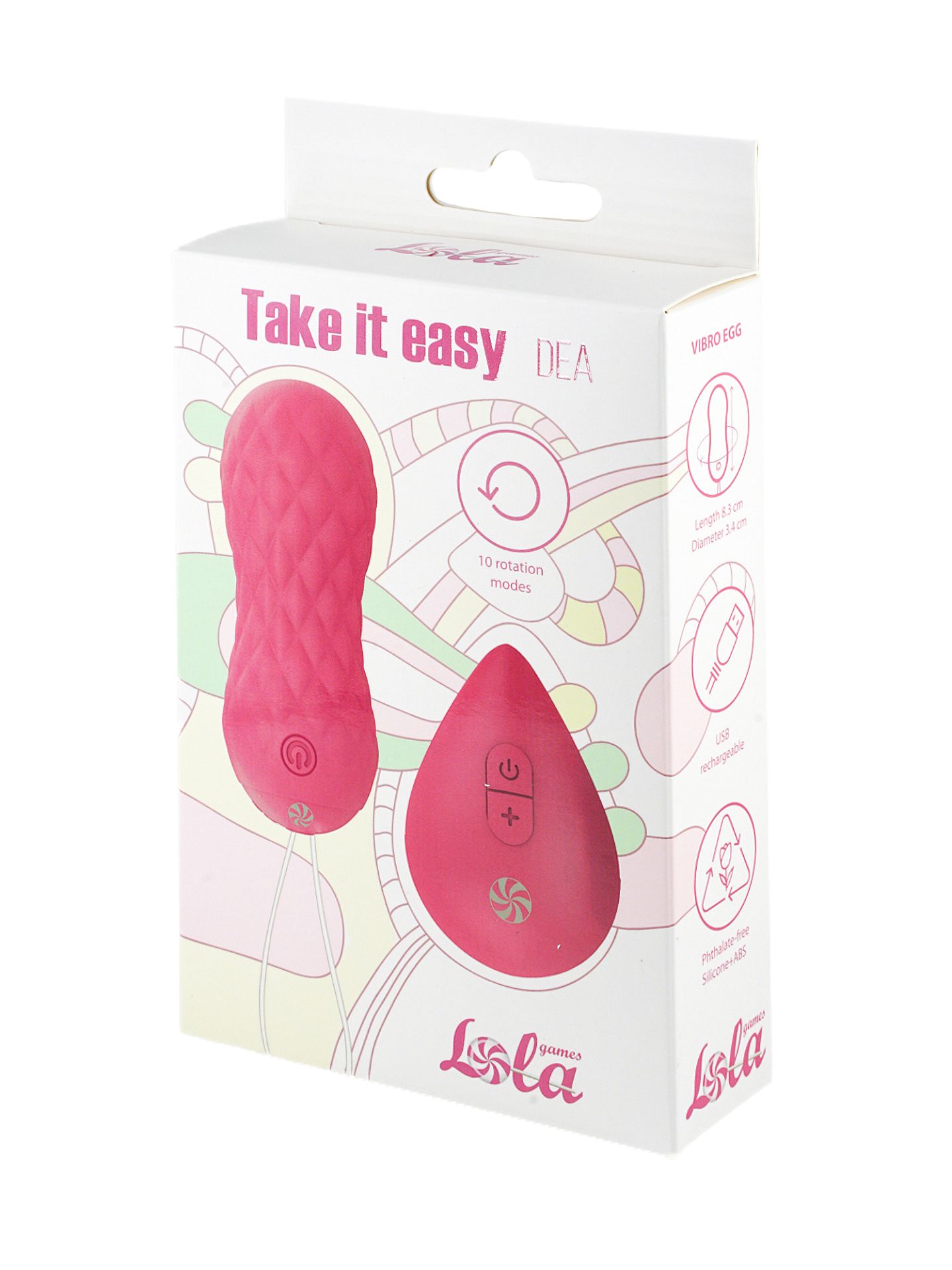 Вращающиеся виброшарики на пульте Take it Easy Dea Pink 9021-04lola