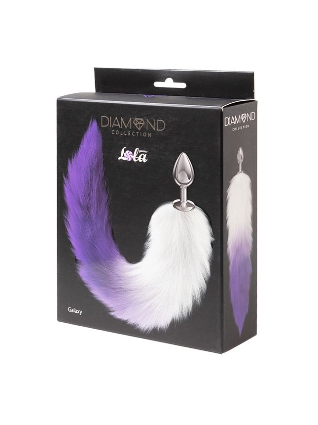 Анальная Пробка с Хвостом Diamond Galaxy Purple 4019-03lola
