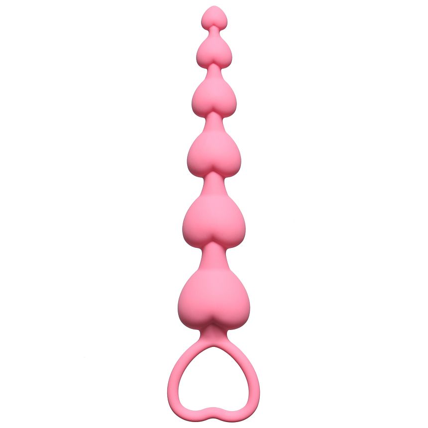 Анальная цепочка Hearts Beads Pink 4101-01Lola