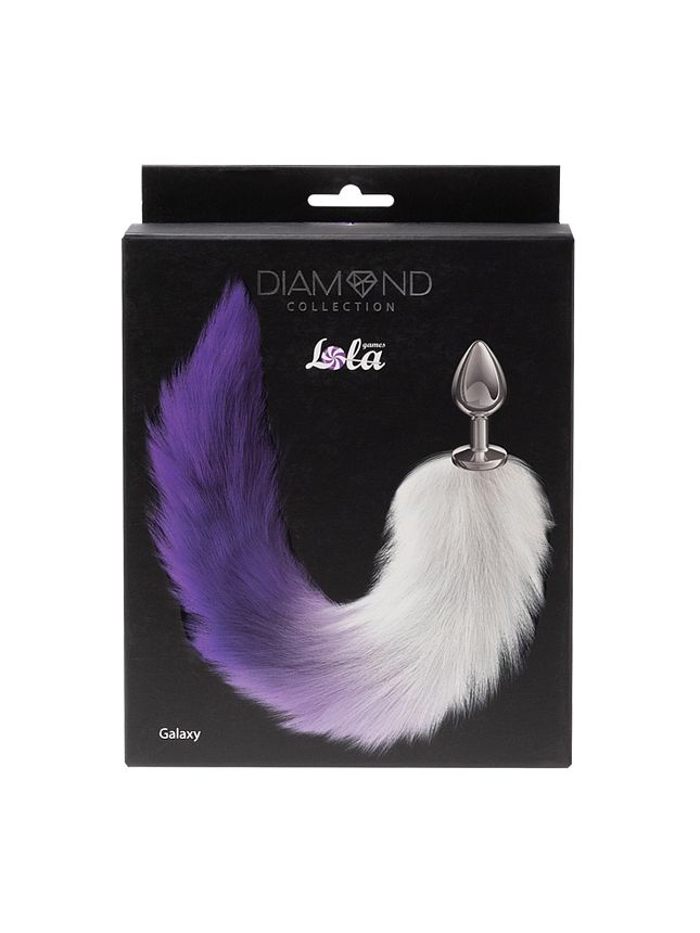 Анальная Пробка с Хвостом Diamond Galaxy Purple 4019-03lola
