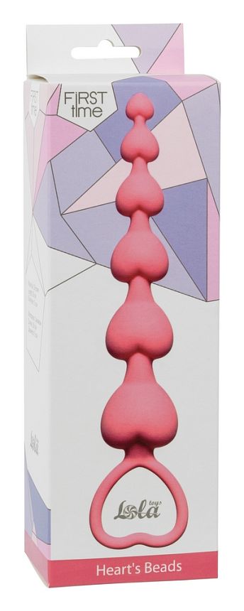 Анальная цепочка Hearts Beads Pink 4101-01Lola