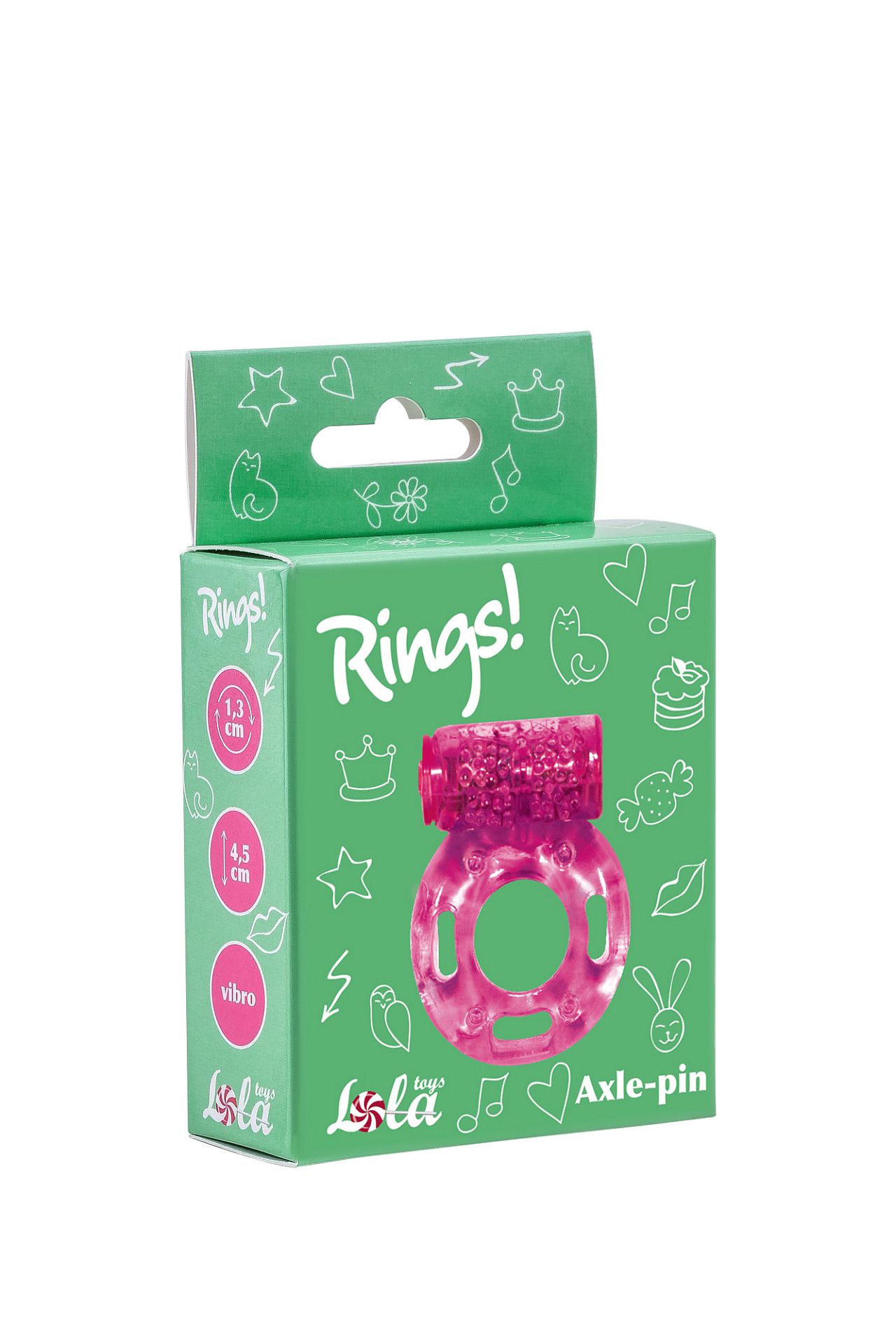 Эрекционное кольцо с вибрацией Rings Axle-pin pink 0114-83Lola
