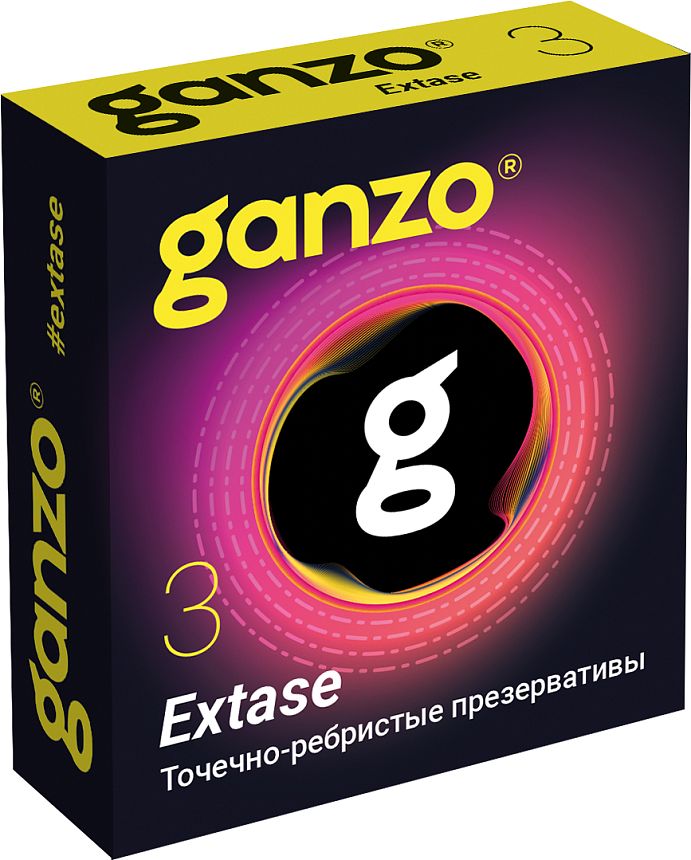 Презервативы GANZO Extase точечно-ребристые №3 1032GZ