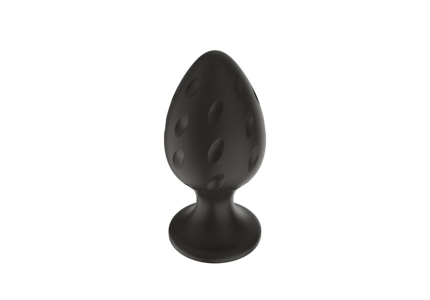 Силиконовая анальная пробка черная M (6.7*3.5cm) 3304-02
