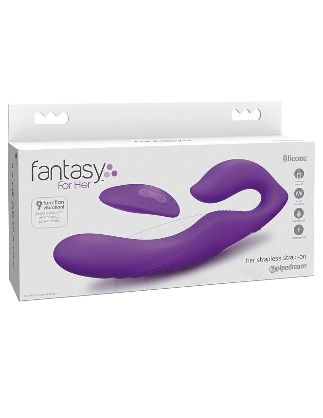 Безремневой страпон с вибрацией Fantasy For Her Her Ultimate Pipedream 495412PD