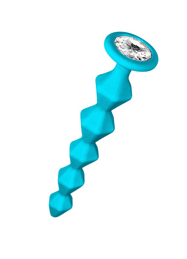 Анальная Цепочка с Кристаллом Emotions Buddy Turquoise 1400-02lola