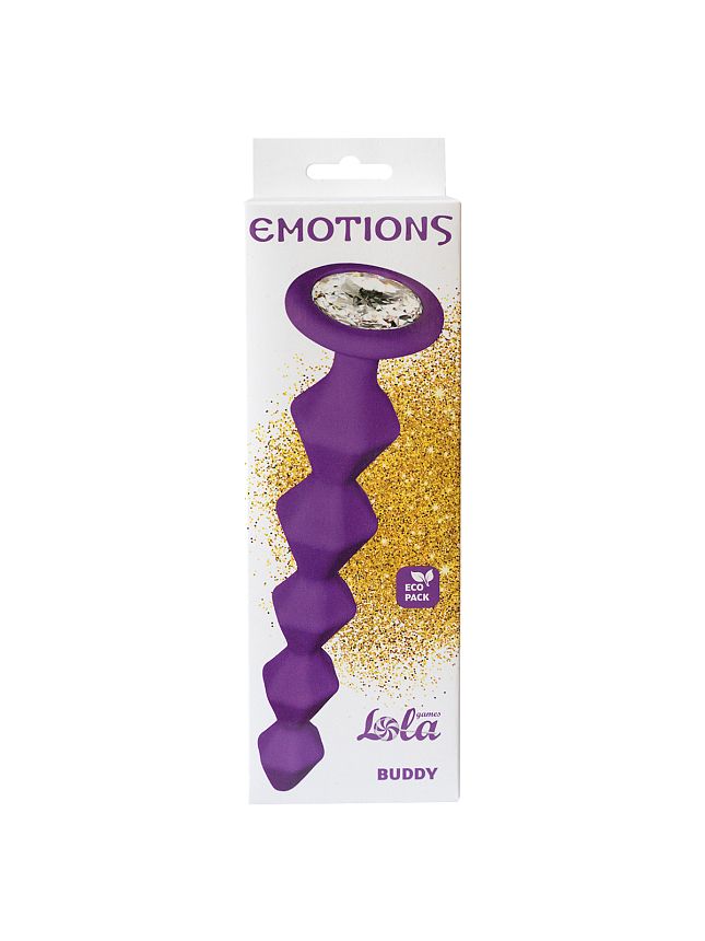 Анальная Цепочка с Кристаллом Emotions Buddy Purple 1400-03lola