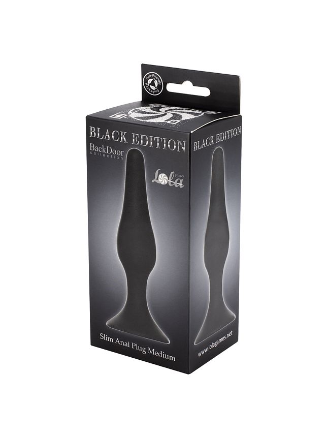 ΠΠ½Π°Π»ΡΠ½Π°Ρ ΠΏΡΠΎΠ±ΠΊΠ° Slim Anal Plug Medium Black 4206-01Lola
