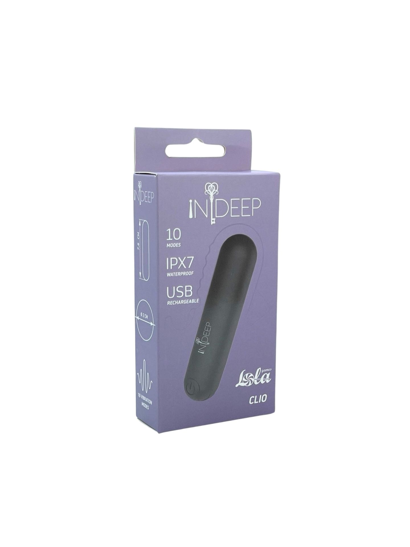 Перезаряжаемая вибропуля Indeep Clio Black 7705-03indeep