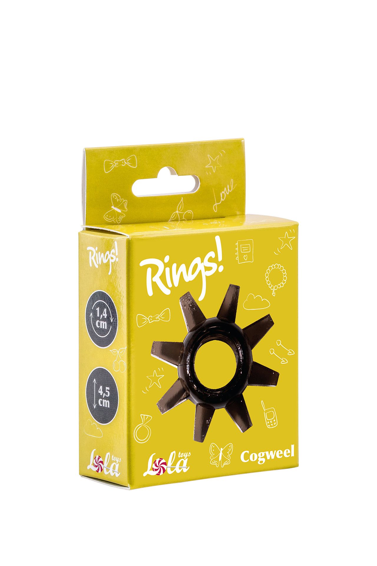 Эрекционное кольцо Rings Cogweel black 0114-91Lola