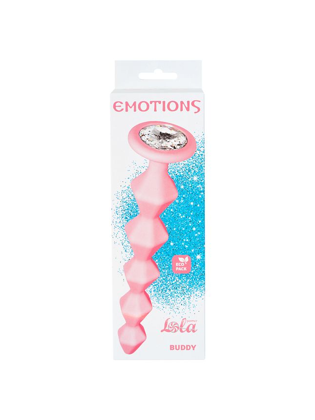 Анальная Цепочка с Кристаллом Emotions Buddy Pink 1400-01lola