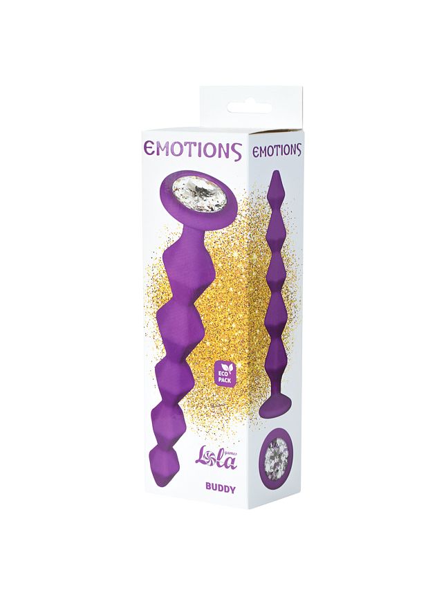 Анальная Цепочка с Кристаллом Emotions Buddy Purple 1400-03lola