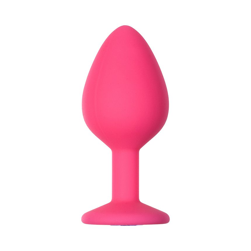 Анальная пробка Emotions Cutie Medium Pink dark purple crystal 4012-02Lola