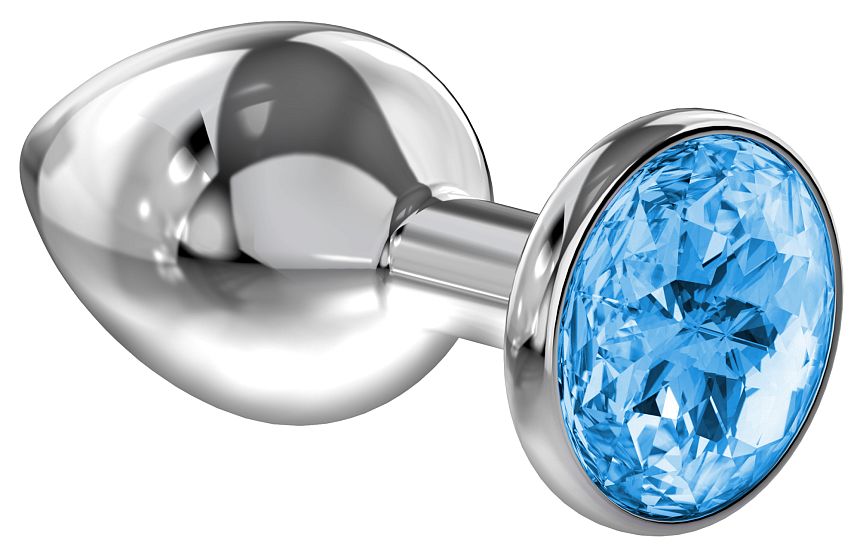 Анальная пробка Diamond Light blue Sparkle Large 4010-04Lola