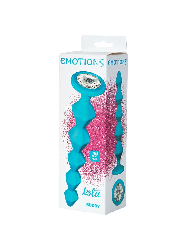 Анальная Цепочка с Кристаллом Emotions Buddy Turquoise 1400-02lola