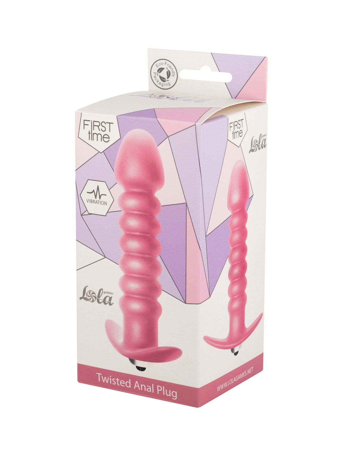 Анальная пробка с вибрацией Twisted Anal Plug Pink (Батарейки ААА) 5007-01lola