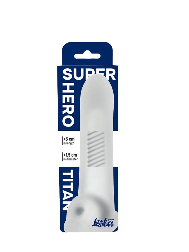 Фаллоудлинитель Super Hero Titan White 7018-02lola
