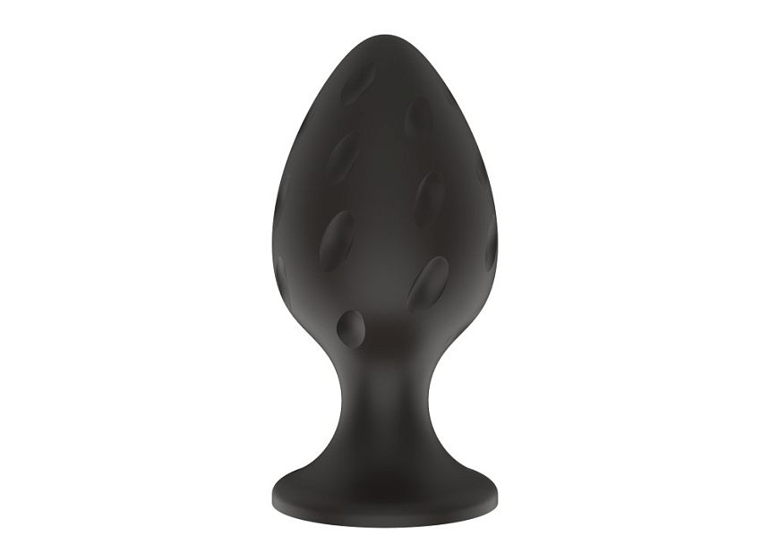 Силиконовая анальная пробка черная M (6.7*3.5cm) 3304-02