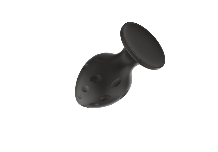 Силиконовая анальная пробка черная M (6.7*3.5cm) 3304-02