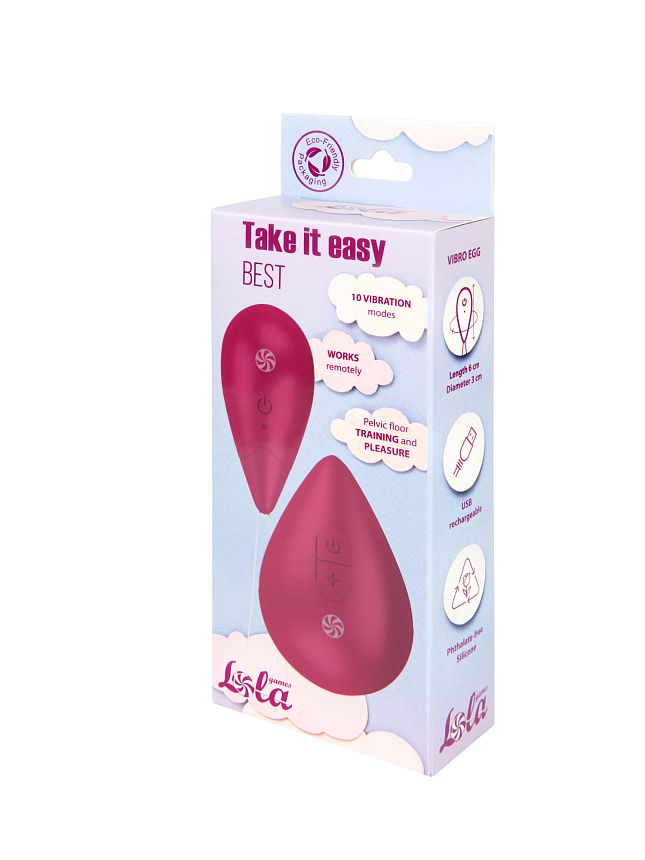 Виброяйцо с пультом управления Take it Easy Best Wine Red 9021-01lola