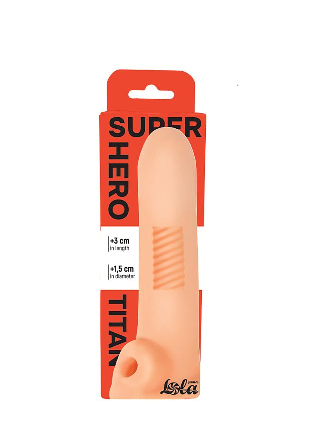 Фаллоудлинитель Super Hero Titan Beige 7018-01lola