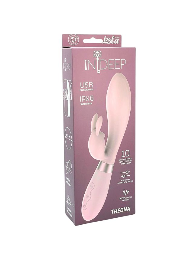 Перезаряжаемый вибратор Indeep PRO Theona Pink 7707-02indeep