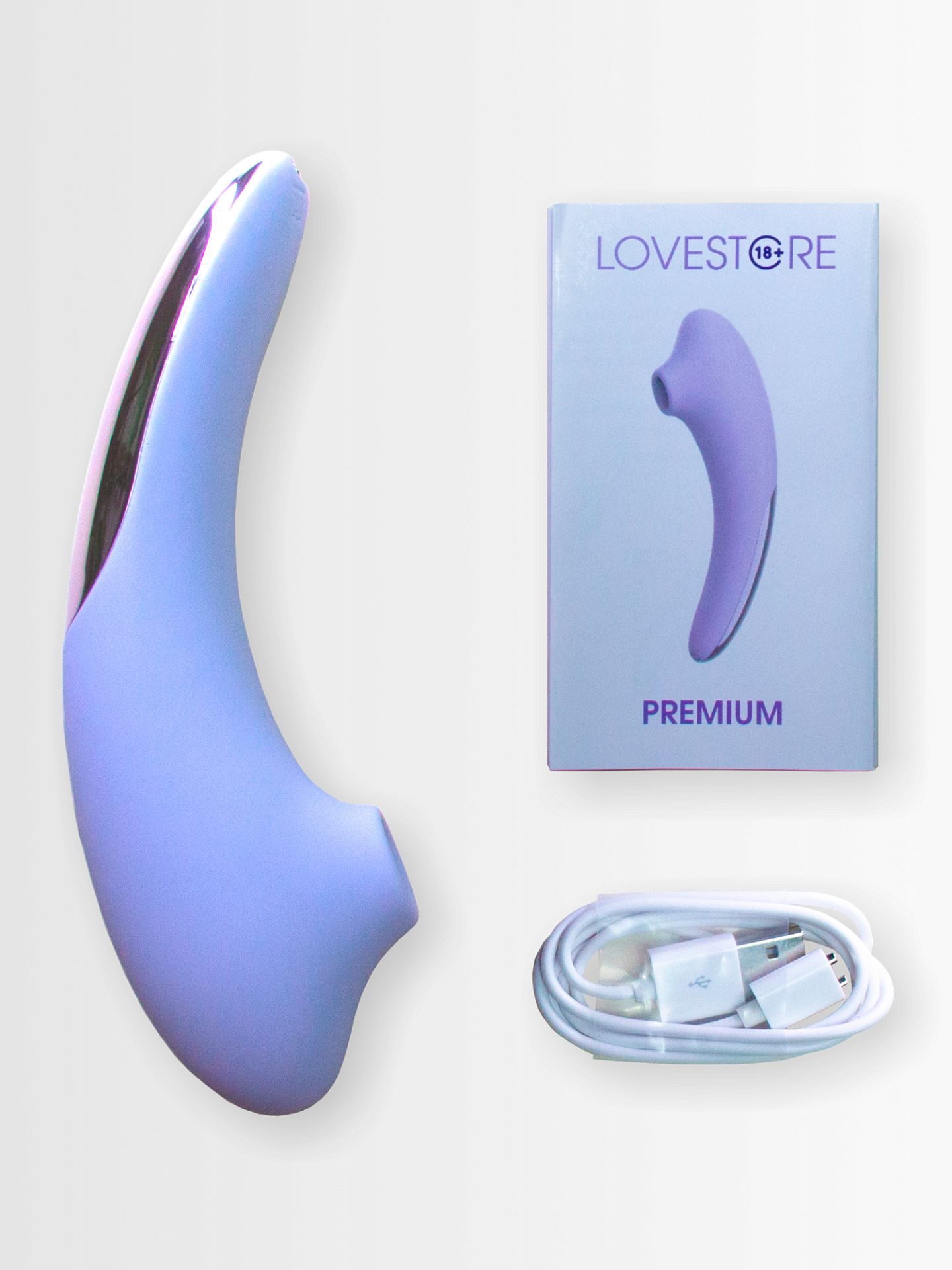 Вакуумный стимулятор клитора Premium лавандовый 23121LS